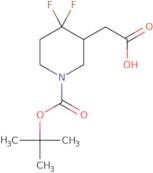 2-(1-(tert-Butoxycarbonyl)-4,4-difluoropiperidin-3-yl)aceticacid-B28075