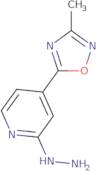 2-Hydrazino-4-(3-methyl-1,2,4-oxadiazol-5-yl)pyridine