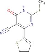 2-(Methylthio)-6-oxo-4-(2-thienyl)-1,6-dihydropyrimidine-5-carbonitrile