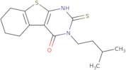 4-(3-Methylbutyl)-5-sulfanyl-8-thia-4,6-diazatricyclo[7.4.0.0,2,7]trideca-1(9),2(7),5-trien-3-one