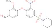 3-Methoxy-4-[2-nitro-4-(piperidine-1-sulfonyl)phenoxy]benzaldehyde