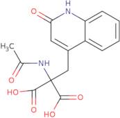 2-acetamido-2-((2-oxo-1,2-dihydroquinolin-4-yl)methyl)malonic acid