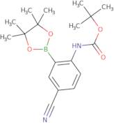 tert-Butyl N-[4-cyano-2-(tetramethyl-1,3,2-dioxaborolan-2-yl)phenyl]carbamate