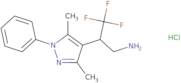 2-(3,5-Dimethyl-1-phenyl-1H-pyrazol-4-yl)-3,3,3-trifluoropropan-1-amine hydrochloride