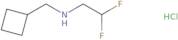 (Cyclobutylmethyl)(2,2-difluoroethyl)amine hydrochloride