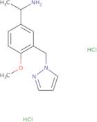 1-{4-Methoxy-3-[(1H-pyrazol-1-yl)methyl]phenyl}ethan-1-amine dihydrochloride