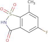 5-​fluoro-​7-​methyl-​1,​2-​benzisothiazol-​3(2H)​-​one 1,​1-​dioxide