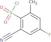 2-Cyano-4-fluoro-6-methylbenzene-1-sulfonyl chloride