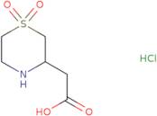 2-(1,1-dioxo-1,4-thiazinan-3-yl)acetic acid hydrochloride