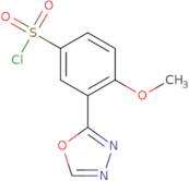 4-Methoxy-3-(1,3,4-oxadiazol-2-yl)benzene-1-sulfonyl chloride