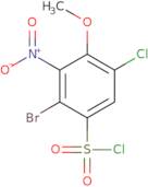 2-Bromo-5-chloro-4-methoxy-3-nitrobenzene-1-sulfonyl chloride