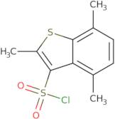 2,4,7-Trimethyl-1-benzothiophene-3-sulfonyl chloride