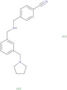 4-{[({3-[(Pyrrolidin-1-yl)methyl]phenyl}methyl)amino]methyl}benzonitrile dihydrochloride