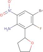 4-Bromo-3-fluoro-6-nitro-2-(tetrahydrofuran-2-yl)aniline