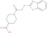 1-[2-(1,3-Benzothiazol-2-ylsulfanyl)acetyl]piperidine-4-carboxylic acid