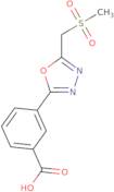 3-[5-(Methanesulfonylmethyl)-1,3,4-oxadiazol-2-yl]benzoic acid