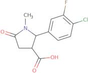 2-(4-Chloro-3-fluorophenyl)-1-methyl-5-oxopyrrolidine-3-carboxylic acid