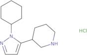 3-(1-Cyclohexyl-1H-pyrazol-5-yl)piperidine hydrochloride