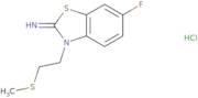 6-Fluoro-3-(2-(methylthio)ethyl)benzo[D]thiazol-2(3H)-imine hydrochloride