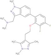 1-[5-[3,4-Difluoro-2-[2-(1,3,5-trimethylpyrazol-4-yl)ethoxy]phenyl]-1-methylindazol-3-yl]-N,N-di...