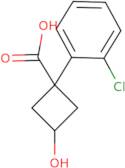 (1S,3S)-1-(2-Chlorophenyl)-3-hydroxycyclobutane-1-carboxylic acid