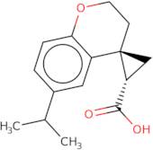 rac-(2'R,4S)-6-(Propan-2-yl)-2,3-dihydrospiro[1-benzopyran-4,1'-cyclopropane]-2'-carboxylic acid