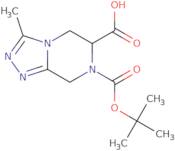 7-[(tert-Butoxy)carbonyl]-3-methyl-5H,6H,7H,8H-[1,2,4]triazolo[4,3-a]pyrazine-6-carboxylic acid