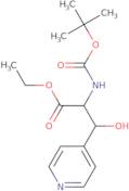 Ethyl 2-{[(tert-butoxy)carbonyl]amino}-3-hydroxy-3-(pyridin-4-yl)propanoate