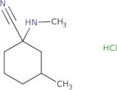 3-Methyl-1-(methylamino)cyclohexane-1-carbonitrile hydrochloride