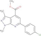 Methyl 6-(4-chlorophenyl)-1,3-dimethyl-1H-pyrazolo[3,4-b]pyridine-4-carboxylate