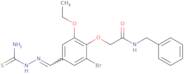 2-(4-{(E)-[(Aminocarbonothioyl)hydrazono]methyl}-2-bromo-6-ethoxyphenoxy)-N-benzylacetamide