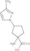 1-Amino-3-(3-methyl-1H-pyrazol-1-yl)cyclopentane-1-carboxylic acid