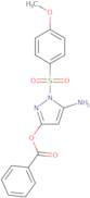 Benzoic acid 5-amino-1-(4-methoxy-benzenesulfonyl)-1H-pyrazol-3-yl ester