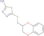 5-[(2,3-Dihydro-1,4-benzodioxin-2-ylmethyl)sulfanyl]-1,3,4-thiadiazol-2-amine