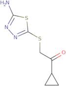 2-(5-Amino-[1,3,4]thiadiazol-2-ylsulfanyl)-1-cyclopropyl-ethanone