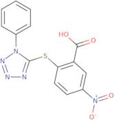5-Nitro-2-[(1-phenyl-1H-1,2,3,4-tetrazol-5-yl)sulfanyl]benzoic acid