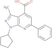 1-Cyclopentyl-3-methyl-6-phenyl-1H-pyrazolo[3,4-b]pyridine-4-carboxylic acid