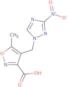 5-Methyl-4-[(3-nitro-1H-1,2,4-triazol-1-yl)methyl]-1,2-oxazole-3-carboxylic acid