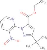 Ethyl 3-(tert-butyl)-1-(3-nitro-2-pyridinyl)-1H-pyrazole-5-carboxylate