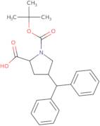 (2S,4S)-4-Benzhydryl-1-(tert-butoxycarbonyl)pyrrolidine-2-carboxylic acid