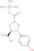 (3R,4S)-1-(tert-Butoxycarbonyl)-4-(4-hydroxyphenyl)pyrrolidine-3-carboxylic acid