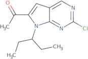 1-(2-Chloro-7-(pentan-3-yl)-7H-pyrrolo[2,3-d]pyrimidin-6-yl)ethanone