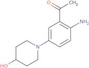 1-[2-Amino-5-(4-hydroxypiperidin-1-yl)phenyl]ethan-1-one