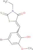 (5E)-5-[(5-Bromo-2-hydroxy-3-methoxyphenyl)methylidene]-3-ethyl-2-sulfanylidene-1,3-thiazolidin-4-one