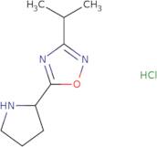 3-Isopropyl-5-pyrrolidin-2-yl-1,2,4-oxadiazole hydrochloride