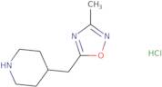 4-[(3-Methyl-1,2,4-oxadiazol-5-yl)methyl]piperidine hydrochloride