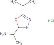 [1-(5-Isopropyl-1,3,4-oxadiazol-2-yl)ethyl]amine hydrochloride