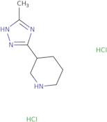 3-(3-Methyl-1H-1,2,4-triazol-5-yl)piperidine dihydrochloride