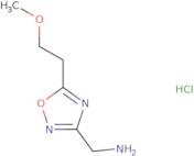 {[5-(2-Methoxyethyl)-1,2,4-oxadiazol-3-yl]methyl}amine hydrochloride