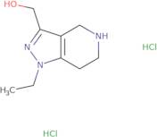 (1-Ethyl-4,5,6,7-tetrahydro-1H-pyrazolo[4,3-c]pyridin-3-yl)methanol dihydrochloride